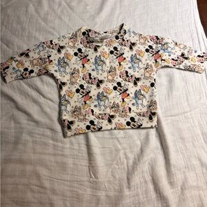 Dear Aspen Baby Long Sleeve Tee with Cartoon Characters - Cream